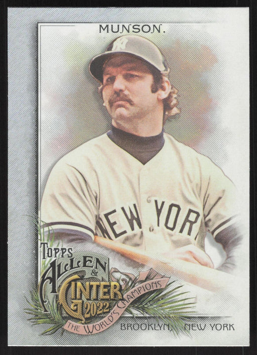 2022 Topps Allen & Ginter #33 Thurman Munson Silver Portrait