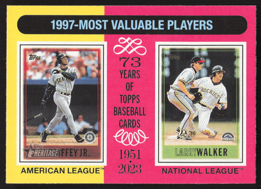 2024 Topps Heritage #200 1997 MVPs (Ken Griffey Jr. / Larry Walker)