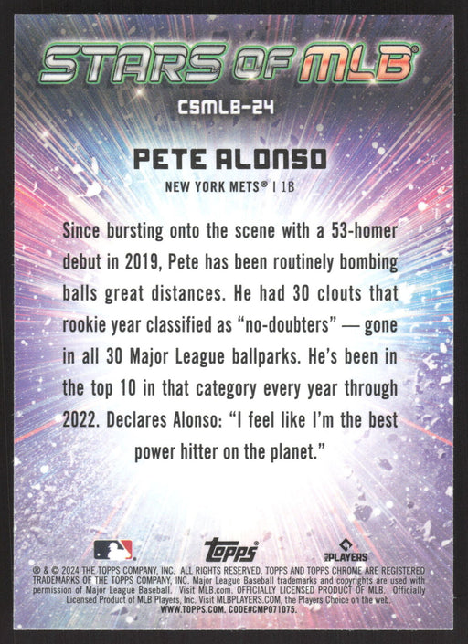 2024 Topps #CSMLB-24 Pete Alonso Stars of MLB Chrome