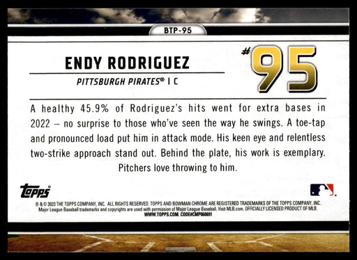 2023 Bowman #BTP-95 Endy Rodriguez Bowman Scouts Top 100