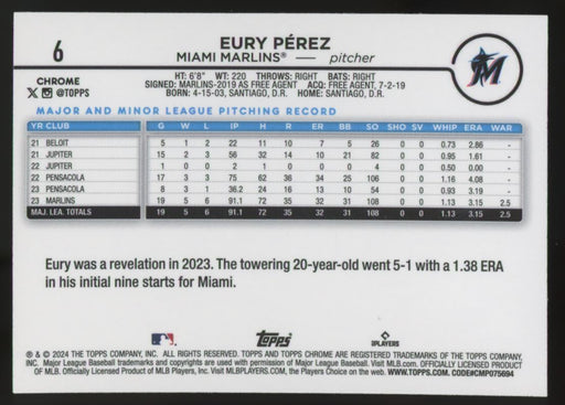 2024 Topps Chrome #6 Eury Pérez