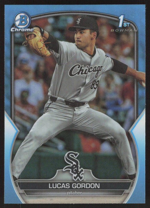 2023 Bowman Draft #BDC-126 Lucas Gordon Chrome Sky Blue Refractor