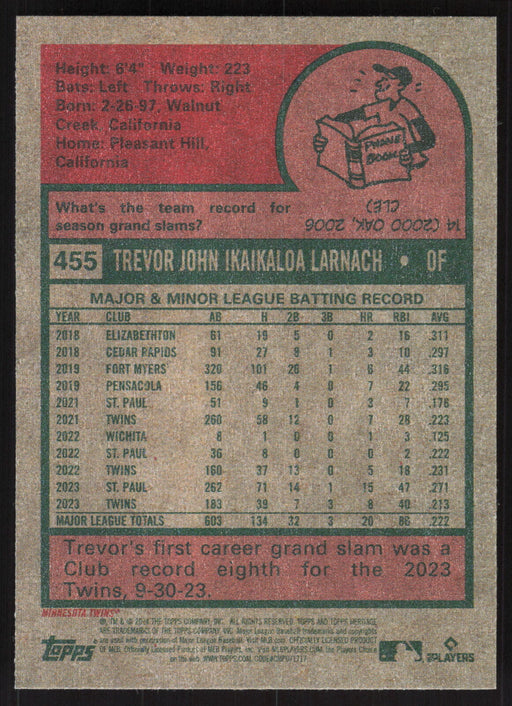 2024 Topps Heritage #455 Trevor Larnach