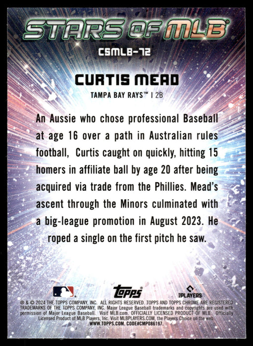 2024 Topps Update #CSMLB-72 Curtis Mead Stars of MLB Chrome