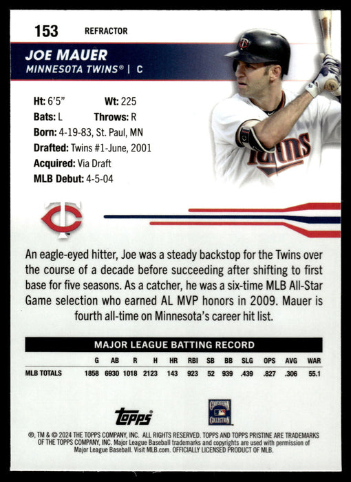 2024 Topps Pristine #153 Joe Mauer Refractor