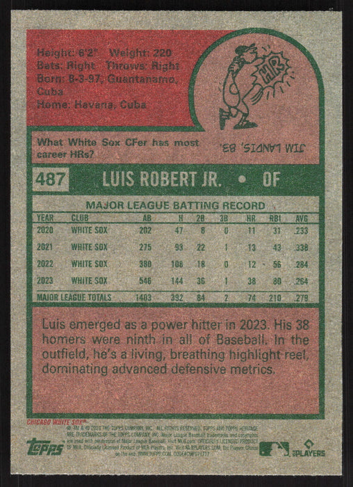 2024 Topps Heritage #487 Luis Robert Jr. Base