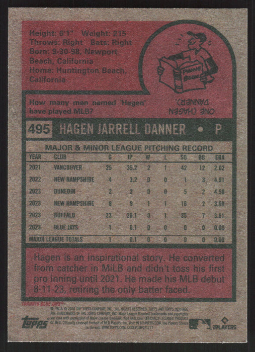 2024 Topps Heritage #495 Hagen Danner