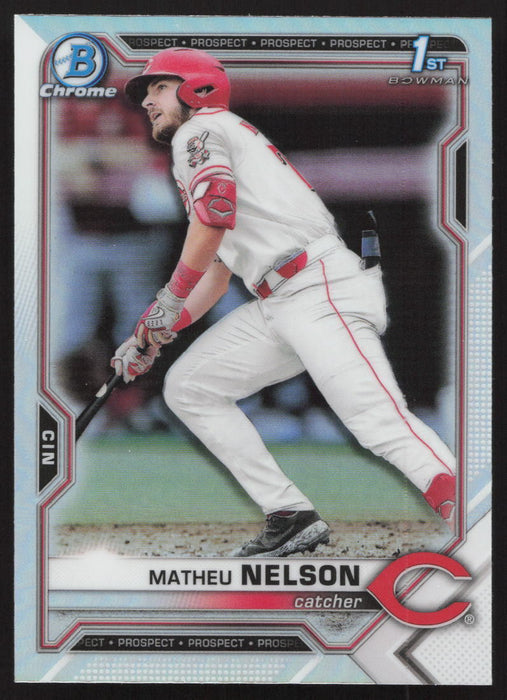 2021 Bowman Draft #BDC-103 Matheu Nelson Chrome Refractor