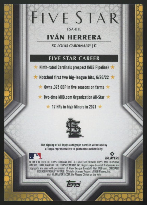 2023 Topps Five Star #FSA-IHE Iván Herrera