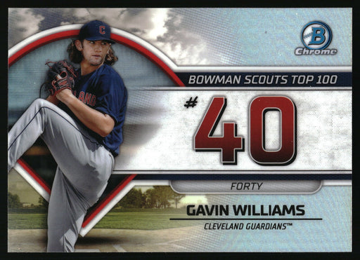 2023 Bowman #BTP-40 Gavin Williams Bowman Scouts Top 100