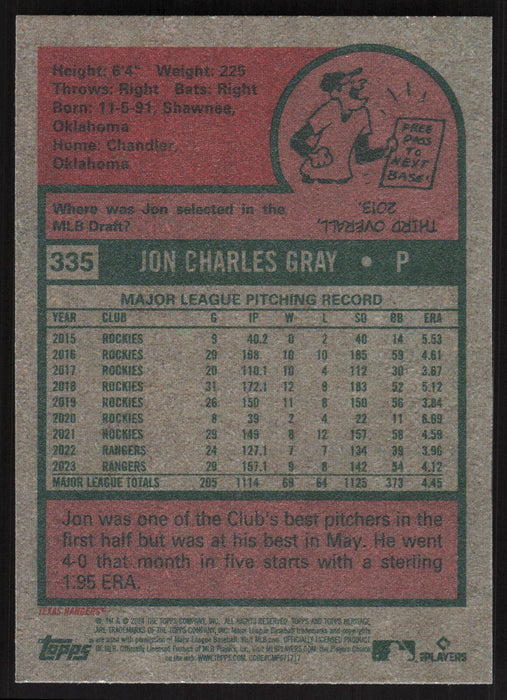 2024 Topps Heritage #335 Jon Gray Base