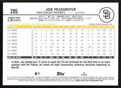 2024 Topps #205 Joe Musgrove