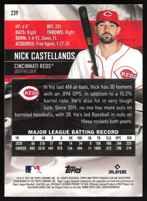 2021 Stadium Club Chrome #239 Nick Castellanos