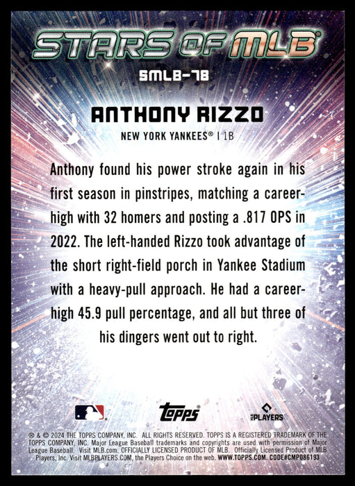 2024 Topps Update #SMLB-78 Anthony Rizzo Stars of MLB