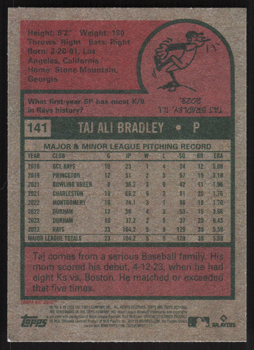 2024 Topps Heritage #141 Taj Bradley Base