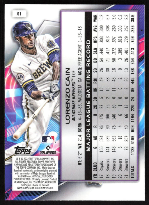 2022 Topps Chrome Cosmic #61 Lorenzo Cain