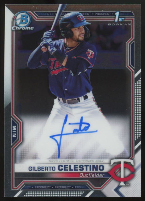 2021 Bowman Chrome #CPA-GC Gilberto Celestino Prospect Autographs