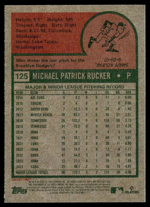 2024 Topps Heritage #125 Michael Rucker Base