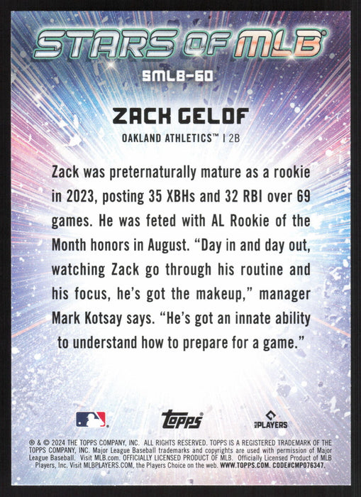 2024 Topps #SMLB-60 Zack Gelof Stars of MLB