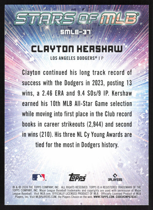 2024 Topps #SMLB-37 Clayton Kershaw Stars of MLB