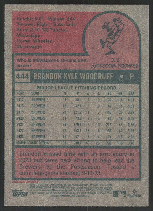 2024 Topps Heritage #444 Brandon Woodruff