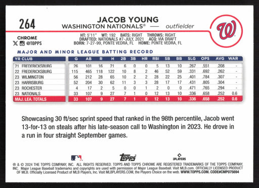 2024 Topps Chrome #264 Jacob Young