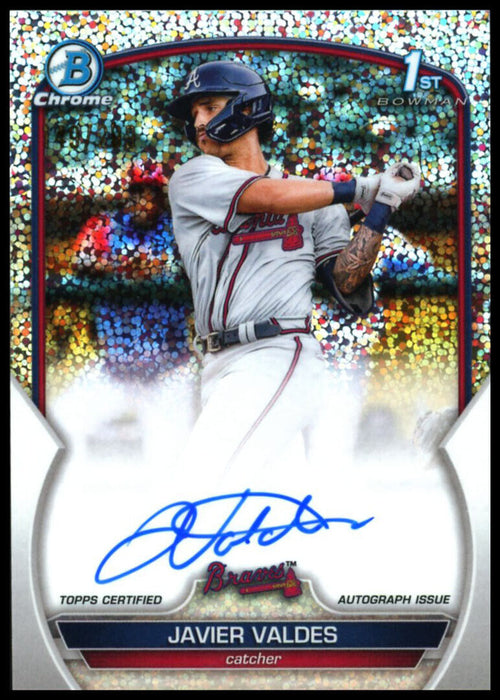 2023 Bowman Chrome #CPA-JVS Javier Valdes Autograph Speckle Refractor #/299