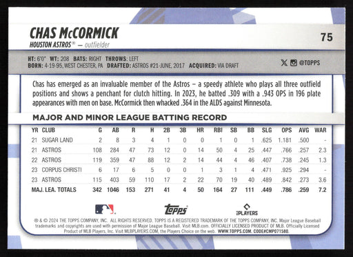 2024 Topps Big League #75 Chas McCormick