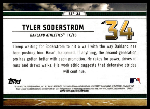 2023 Bowman #BTP-34 Tyler Soderstrom Bowman Scouts Top 100