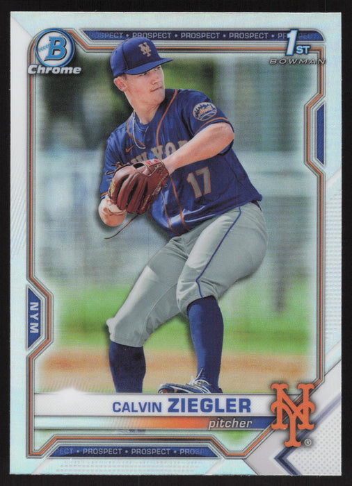 2021 Bowman Draft #BDC-123 Calvin Ziegler Chrome Refractor