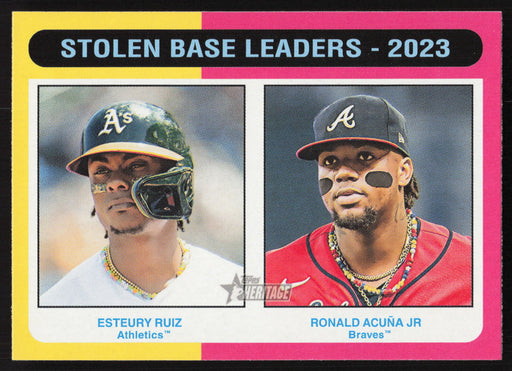 2024 Topps Heritage #309 Stolen Base Leaders - 2023