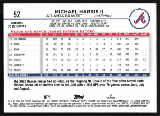 2024 Topps Chrome #52 Michael Harris II