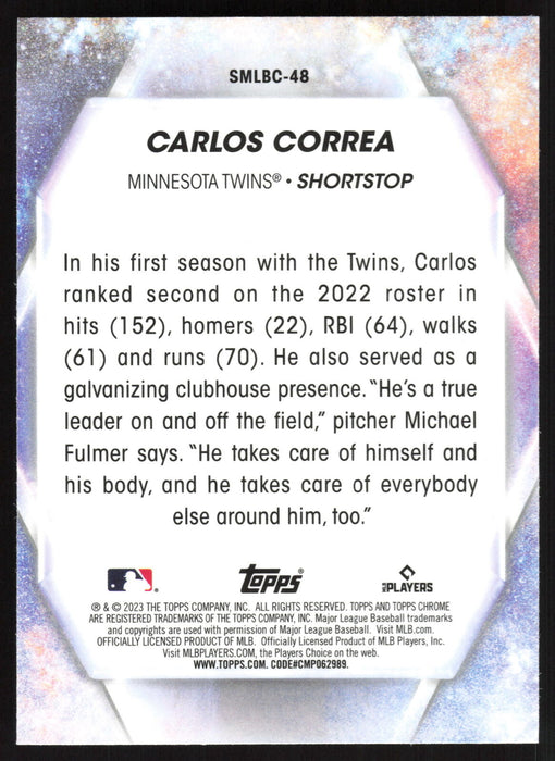 2023 Topps #SMLBC-48 Carlos Correa Stars of MLB Chrome