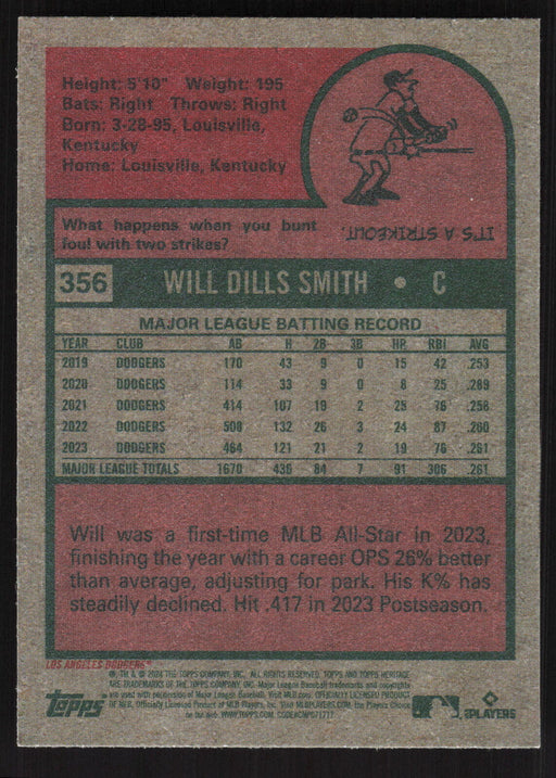 2024 Topps Heritage #356 Will Smith Base