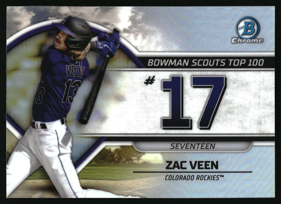 2023 Bowman #BTP-17 Zac Veen Bowman Scouts Top 100