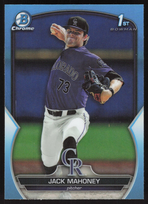 2023 Bowman Draft #BDC-29 Jack Mahoney Chrome Sky Blue Refractor