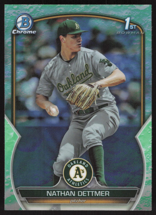 2023 Bowman Draft #BDC-146 Nathan Dettmer Chrome Lunar Glow Refractor