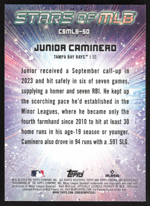 2024 Topps #CSMLB-50 Junior Caminero Stars of MLB Chrome