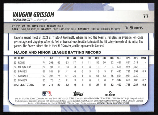 2024 Topps Big League #77 Vaughn Grissom