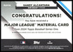 2024 Topps #MLM-SA Sandy Alcantara Major League Material Relics