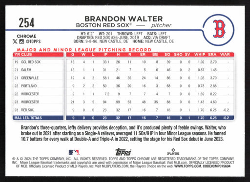 2024 Topps Chrome #254 Brandon Walter