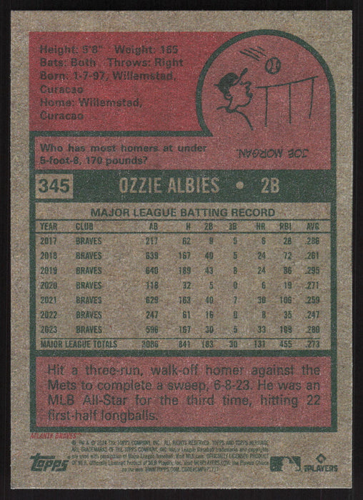 2024 Topps Heritage #345 Ozzie Albies Base