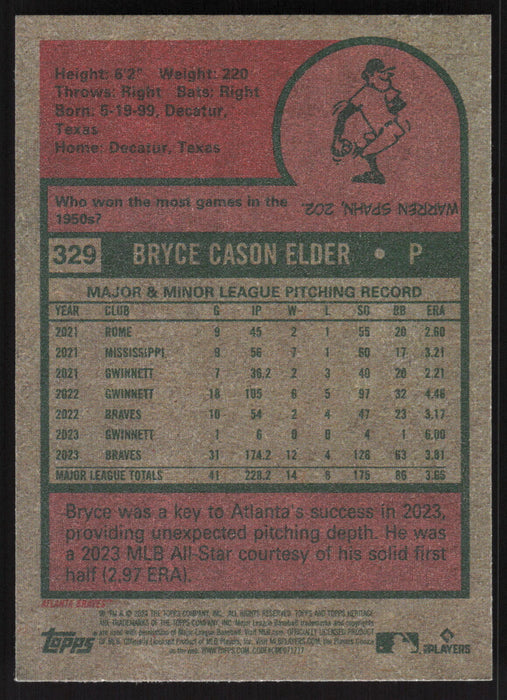 2024 Topps Heritage #329 Bryce Elder