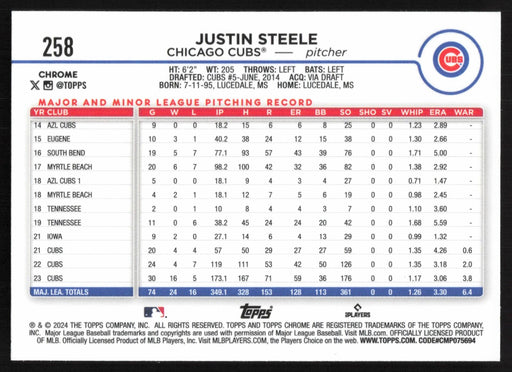 2024 Topps Chrome #258 Justin Steele