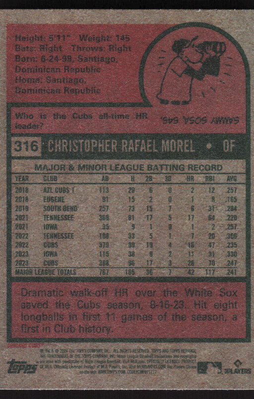 2024 Topps Heritage #316 Christopher Morel