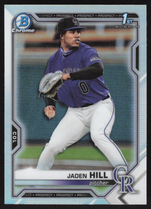 2021 Bowman Draft #BDC-142 Jaden Hill Chrome Refractor