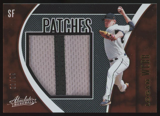 2021 Panini Absolute Patch /99 Logan Webb #PAT-LW Patch