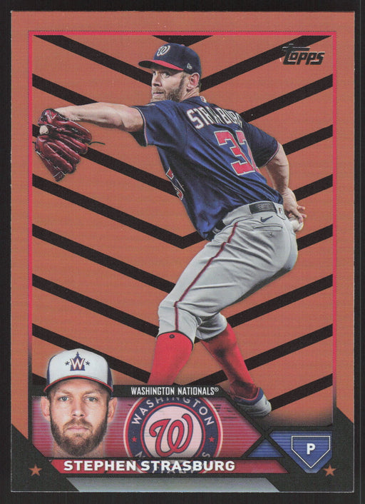 2023 Topps Update #US325 Stephen Strasburg Orange and Black Foil