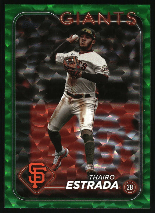 2024 Topps #290 Thairo Estrada Green Crackle Foil #/499