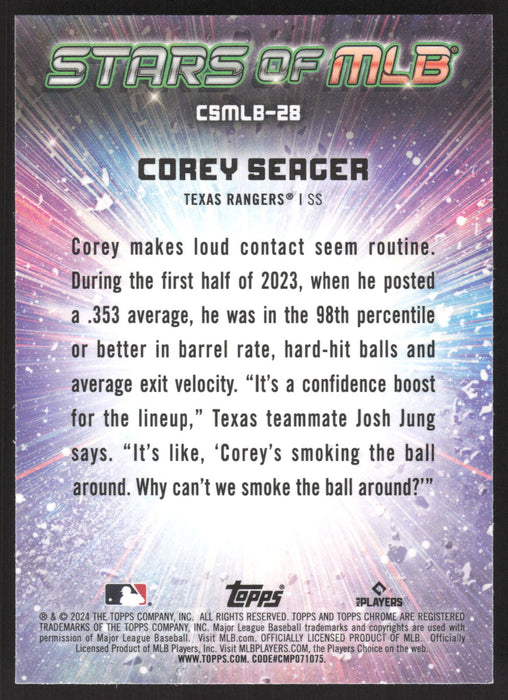 2024 Topps #CSMLB-28 Corey Seager Stars of MLB Chrome